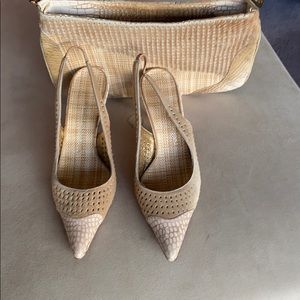 Authentic Emanuel Ungaro handbag pumps shoe set